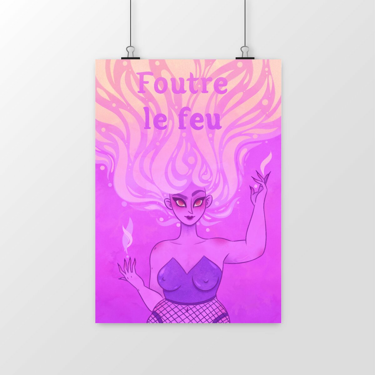 Print A5 - Foutre le feu - rose