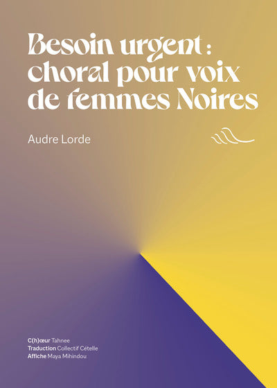 Besoin urgent : choral pour voix de femmes Noires