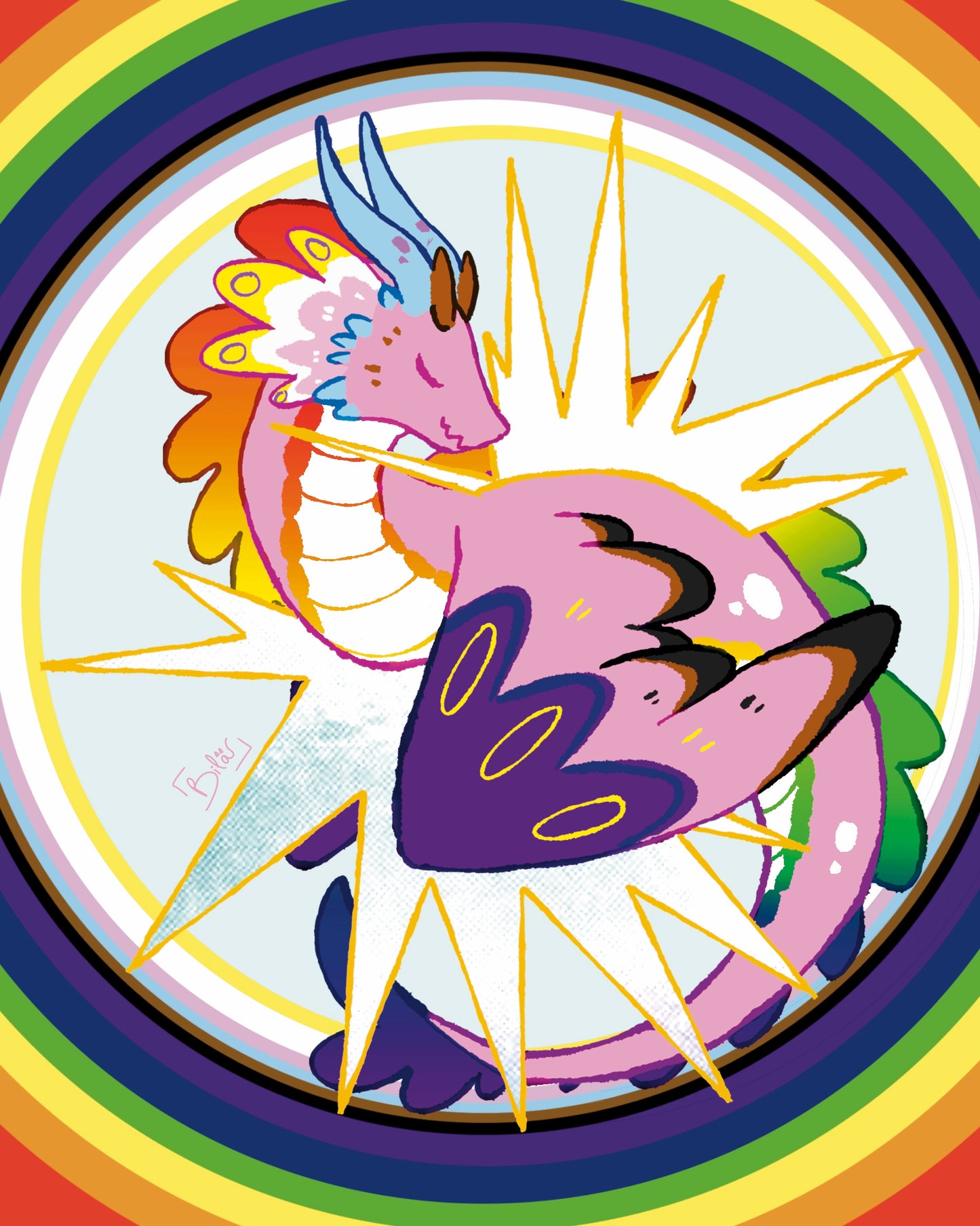 Bila · Dragons Queer Stickers