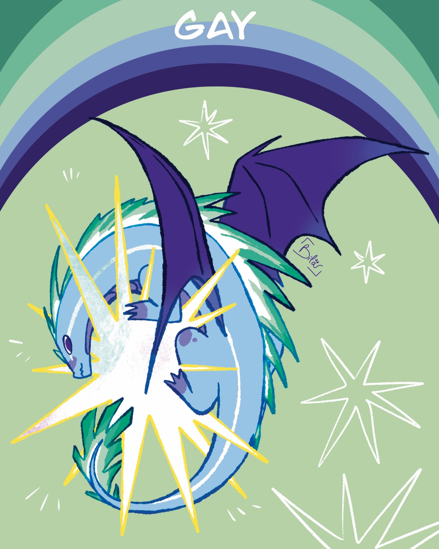 Bila · Dragons Queer Stickers