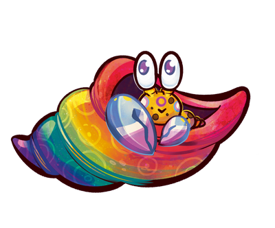 Shui de l'eau · Stickers Bernard L'hermite Pride