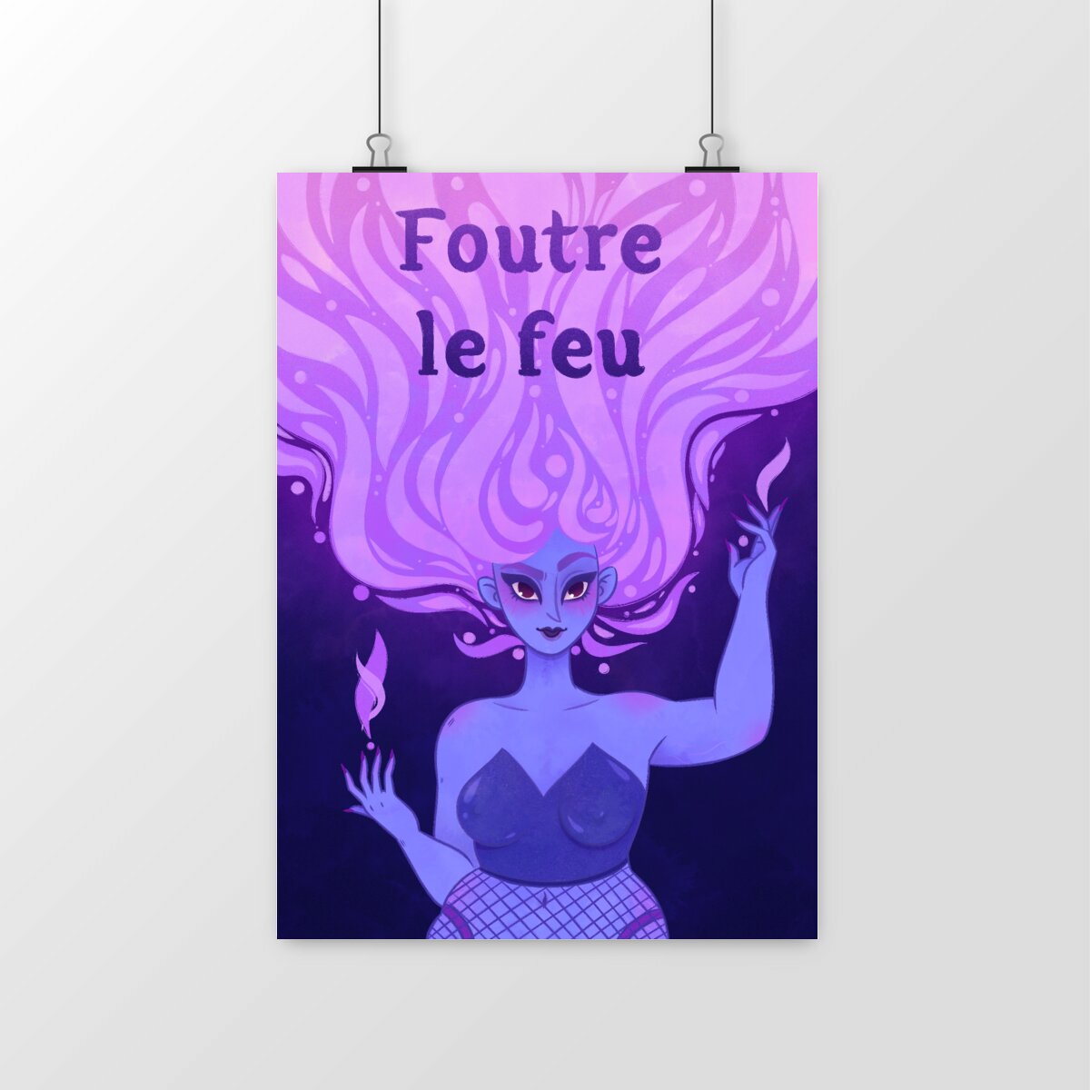 Print A5 - Foutre le feu - violet