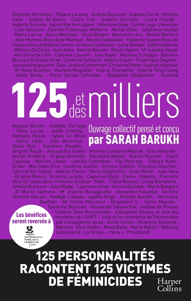 125 et des milliers : 125 personnalités racontent 125 victimes de féminicides