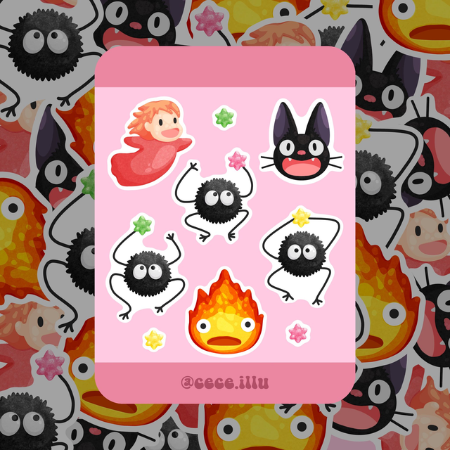Cece illu · Planche de stickers