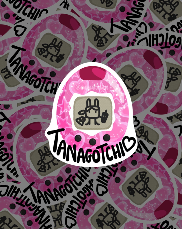 Cece illu · Badge Tamagotchi