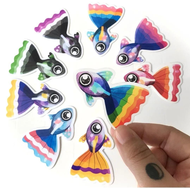 Cece illu · Stickers Guppy Pride