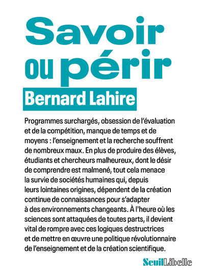 Savoir ou périr