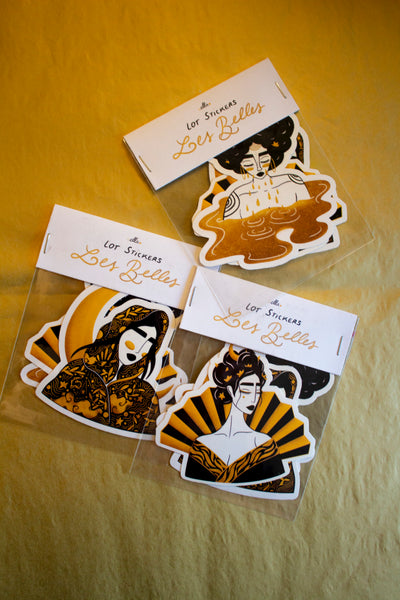 Lot de 3 stickers "Les Belles"